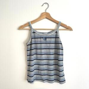 Vintage 90s blue stripe tank top by xhilararion